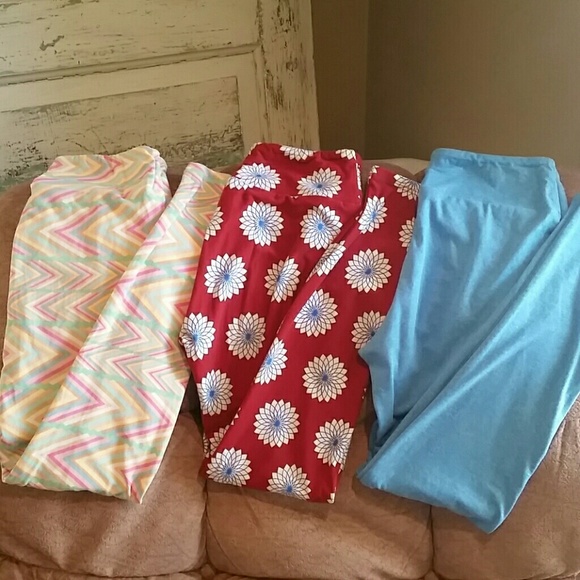 LuLaRoe Pants - 3 pair of LulaRoe one size leggings
